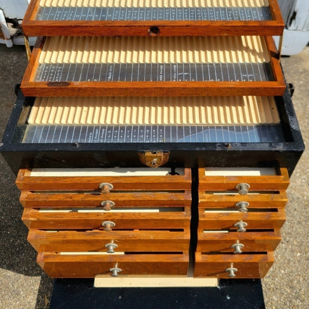 Vintage Gertsner & Sons National Cabinet Co. Machinist Travel Dental Tool Chest